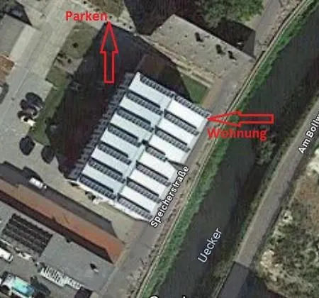 Wohnen Direkt An Der Uecker- Stadtnah, Gemuetlich,waschmaschine, Parkplatz Apartment *